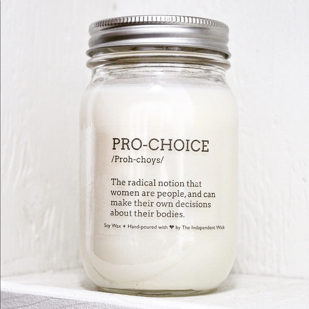 🌟SALE🌟 “pro choice” soy candle — 8oz